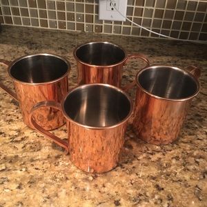 Set of 4 Copper Moscow Mule Mugs